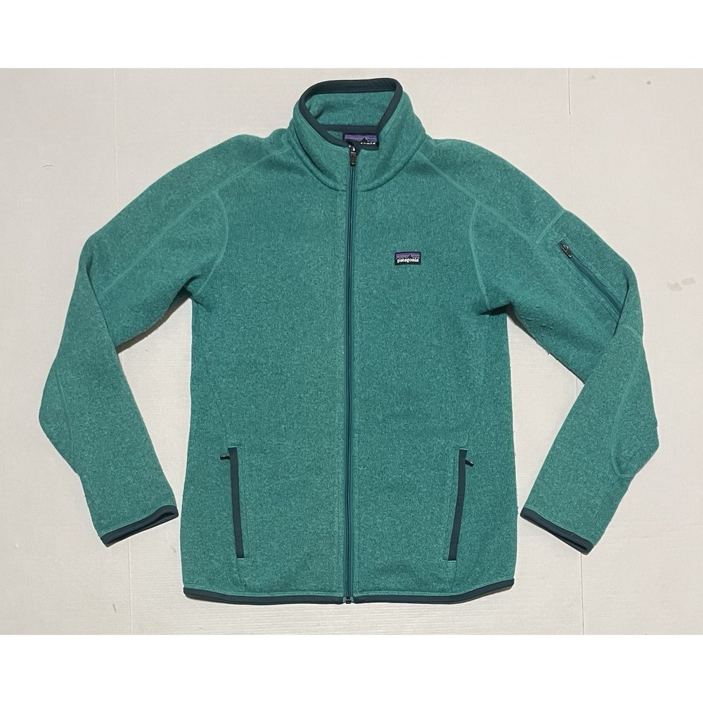 Patagonia‎ Jacket Womens Size Small Teal Green Fleece Knit Better Sweater Jacket